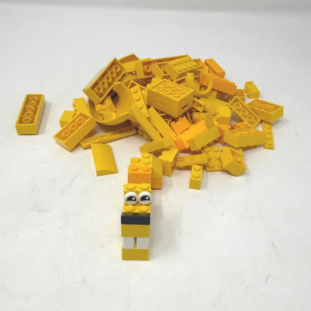 LEGO Bulk Bricks Parts Yellow 5.0 oz Lot Mixed Pieces Building Toy MOC